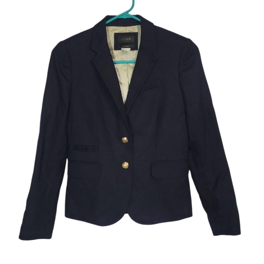 J. Crew Navy Schoolboy Blazer